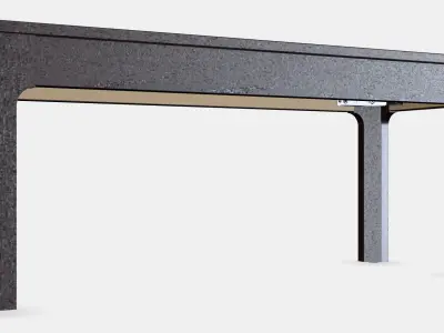 EKEDALEN Bench 1 Low-poly 3D model