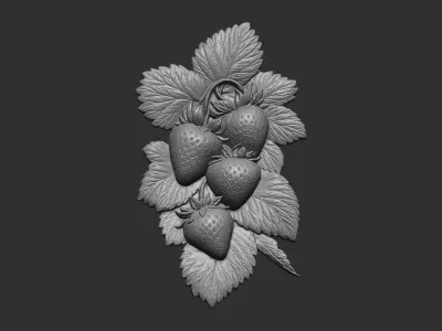 stawberry cnc model 3dmodel  3D print model