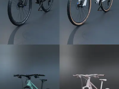 MTB CUBE AiM SL in 4 colors 3D model