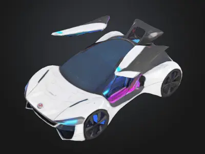 futuristic car 3D print model