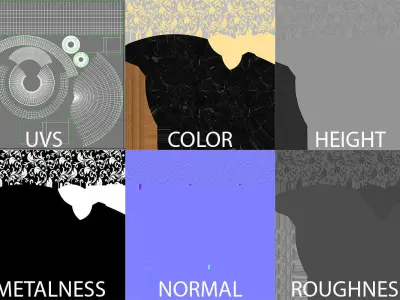 Decorative Big Vase PBR  3D model