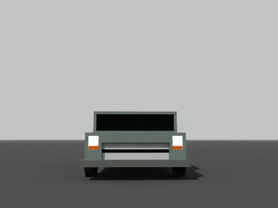 Low Poly Long Pickup - Voxel - for game VR AR 3D Printing Low-poly 3D model