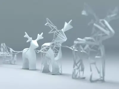 Sleigh of Santa Claus 3d 3D model