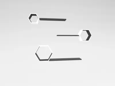 Wall Rack v1 007 Low-poly 3D model