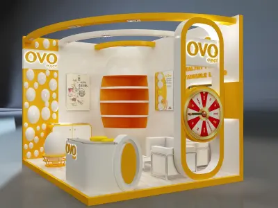  Booth Exhibition Stand a654a 3D model