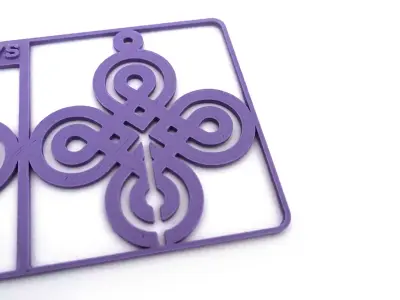 Holiday 3D Printable Geometric Stocking Sprue STL File Ornament 3D print model