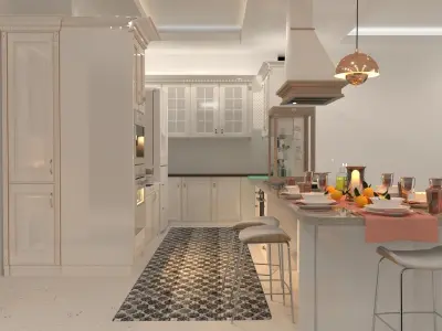 mini kitchen 3D model