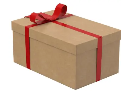 paper gift box v1 3D model