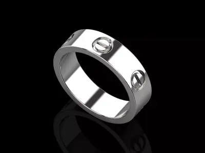 Love Wedding  Ring 17 Size N149 3D print model
