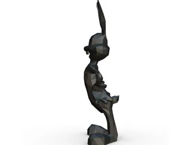 Bugs Bunny low poly 3D print model