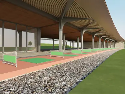 Golf course  Low-poly 3D model