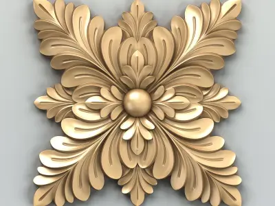 Square rosette 015 3D model