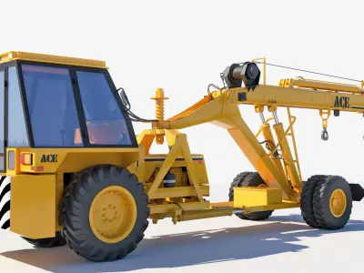 HYDRAULIC MOBILE CRANE -3D Model 3D model 3D model