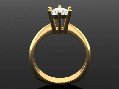  solitaire ring 3dmodel 3dprint Free 3D print model