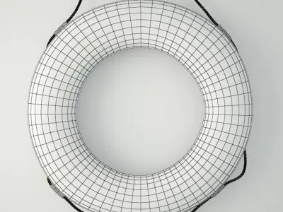 1931 Vintage Life Preserver Ring 3D model