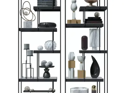 Arteriors and Global Views decor set 3D model