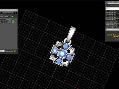 Lightweight earring necklace pendant model 915 3D print model