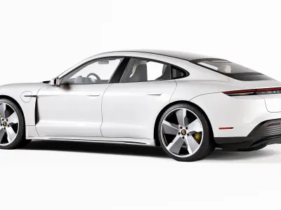 Porsche Taycan and Ioniti Charging Station 3D model