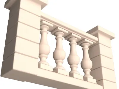 Baluster 06 Low-poly 3D model