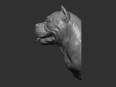 American bully head version 1 3D print model