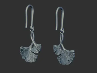 Leaf Earrings 59781 3D print model