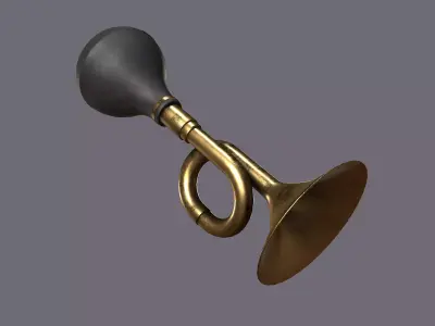 Retro Air Horn Low-poly 3D model