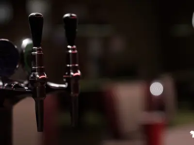 Bowling Alley Low-poly 3D model