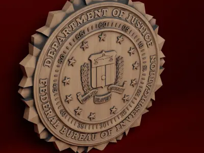 FBI seal Wall clock  3D print model
