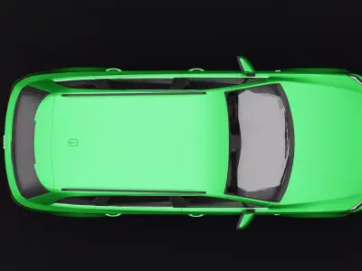 Audi Q7 Tfsi e Light Green 3D model