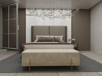 bedroom 3D model 6