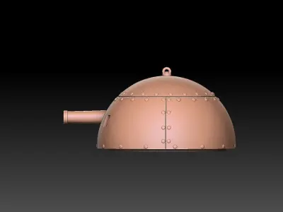 Fiat 2000 Tank Turret 3D print model
