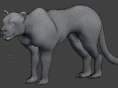 leopard cheetah 3D model