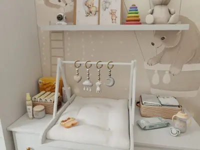 Baby Room 5 Blender Scene 3D model