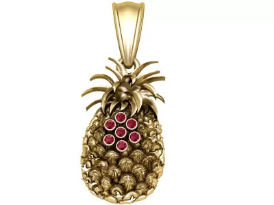 pineapple-inspired pendant 3D print model
