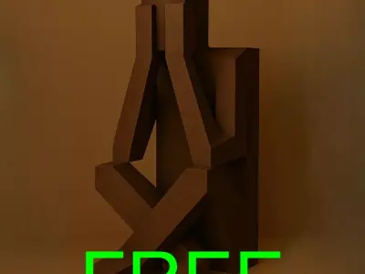 Silent Sorrow Statue Decor Low Poly Free 3D print model