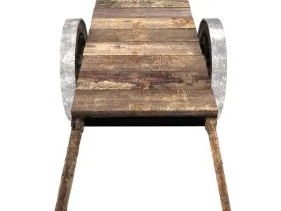 Cart A old wooden 3D model