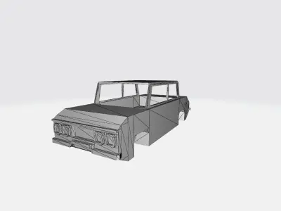 Car Bodies Set for 3d Art Low-poly 3D model