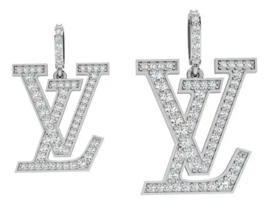 Fashion Diamond Earring 4346 3D print model