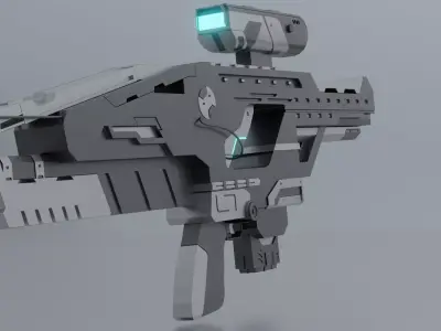 Sci-Fi Rifle Free 3D model Free 3D model