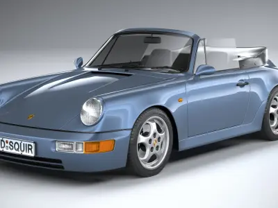 Porsche 911 964 Cabrio 1993 3D model
