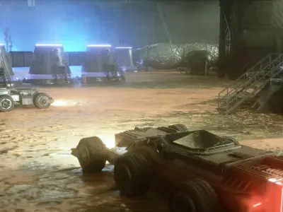 Mars Colony Base Low-poly 3D model