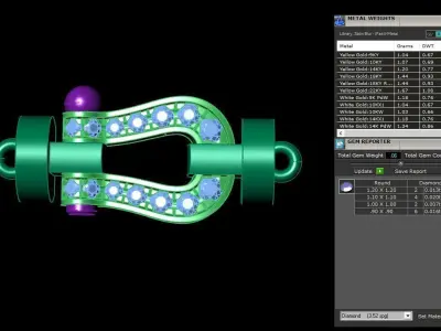 Force Small diamond bracelet 3D print model