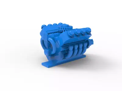 V8 TWIN ENGINE 3D print model