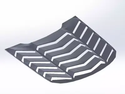 Glass cover for mustang rc  rear 3D print model