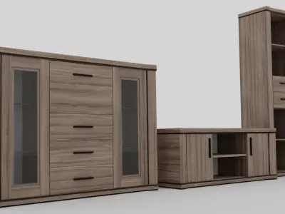 Pack  Tv cabinet - Sideboard buffet - shelve 3D model