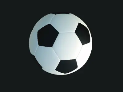 Cartoon Soccer Ball 3D model