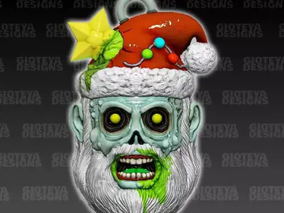 Xmas Ornaments Santa Zombie 3D model