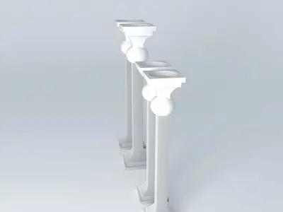 candlestick candlestick three columns Free 3D model