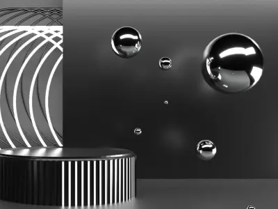 Podium Display 3D model