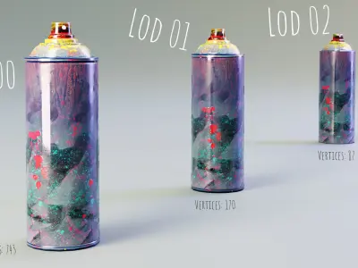 Spray Can Dirt Low-poly 3D model